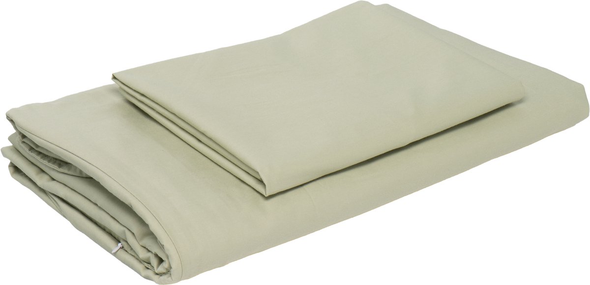 Novaline katoenen beschermhoes - Groen - 1x kussenslopen - Weighted blanket - Verzwaringsdeken - Dekbed - Volwassenen - 1 persoons - Wasbaar - Ventilerend - 140 x 200cm