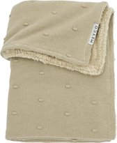 Meyco Baby Mini Knots teddy wiegdeken - sand - 75x100cm