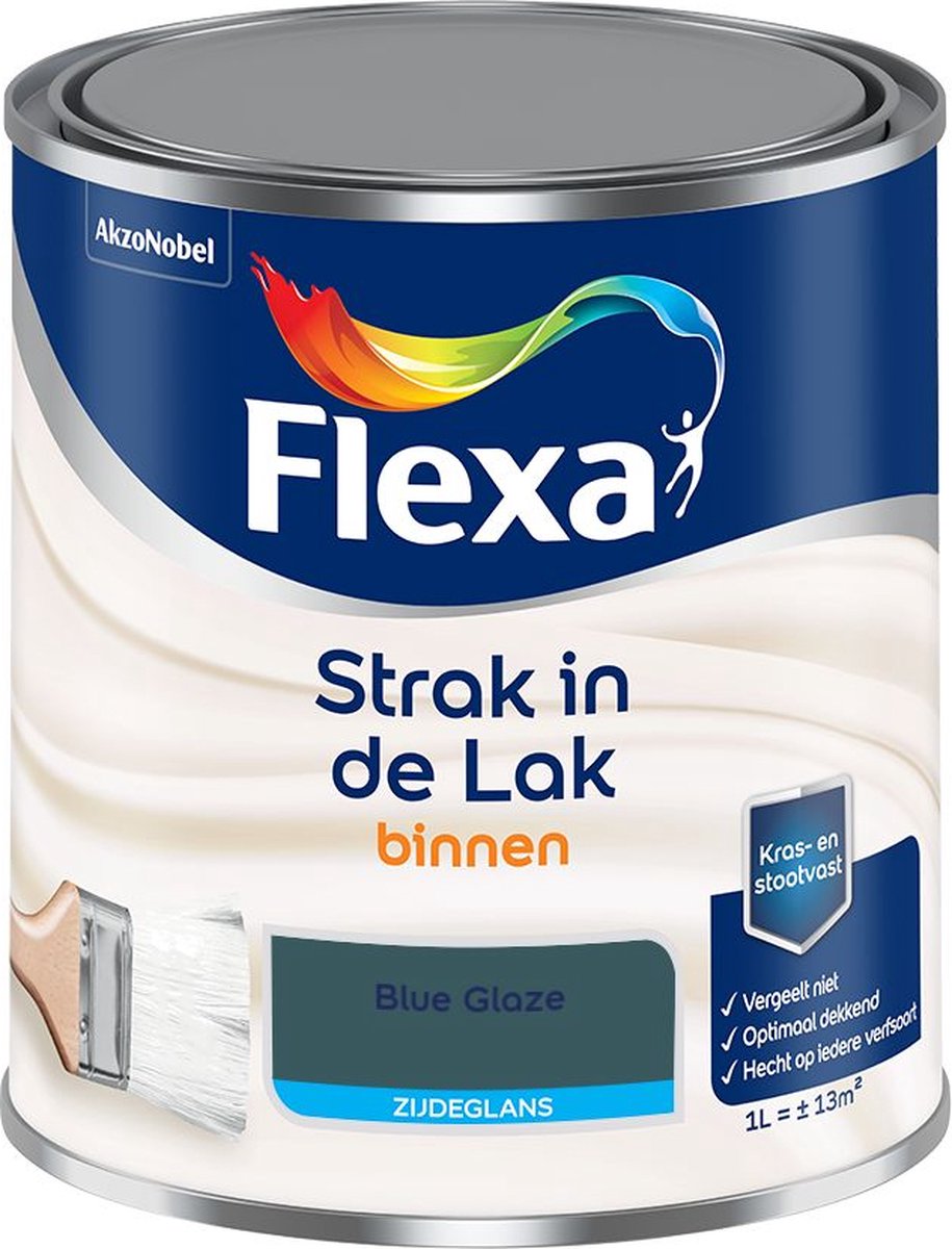 Flexa Strak in de Lak - Binnenlak - Zijdeglans - Blue Glaze - 1 liter