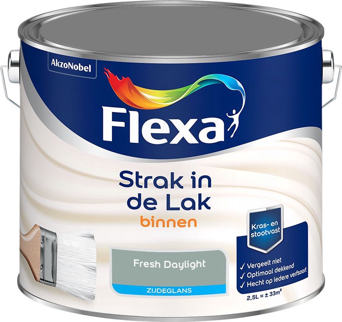 Flexa Strak in de Lak - Binnenlak - Zijdeglans - Fresh Daylight - 2,5 liter