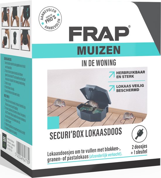 Foto: Frap securibox muizen alle ruimtes set van 2 lokaasdoosjes