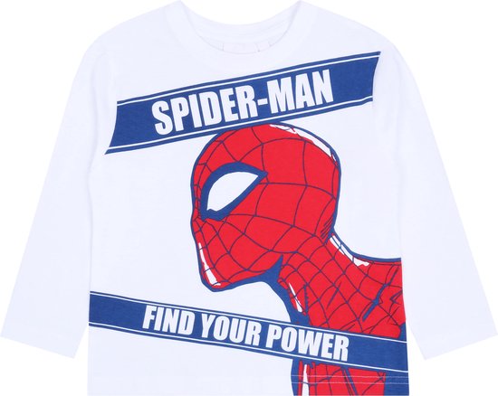 Spider-Man - Wit Jongens T-shirt met Print / 110