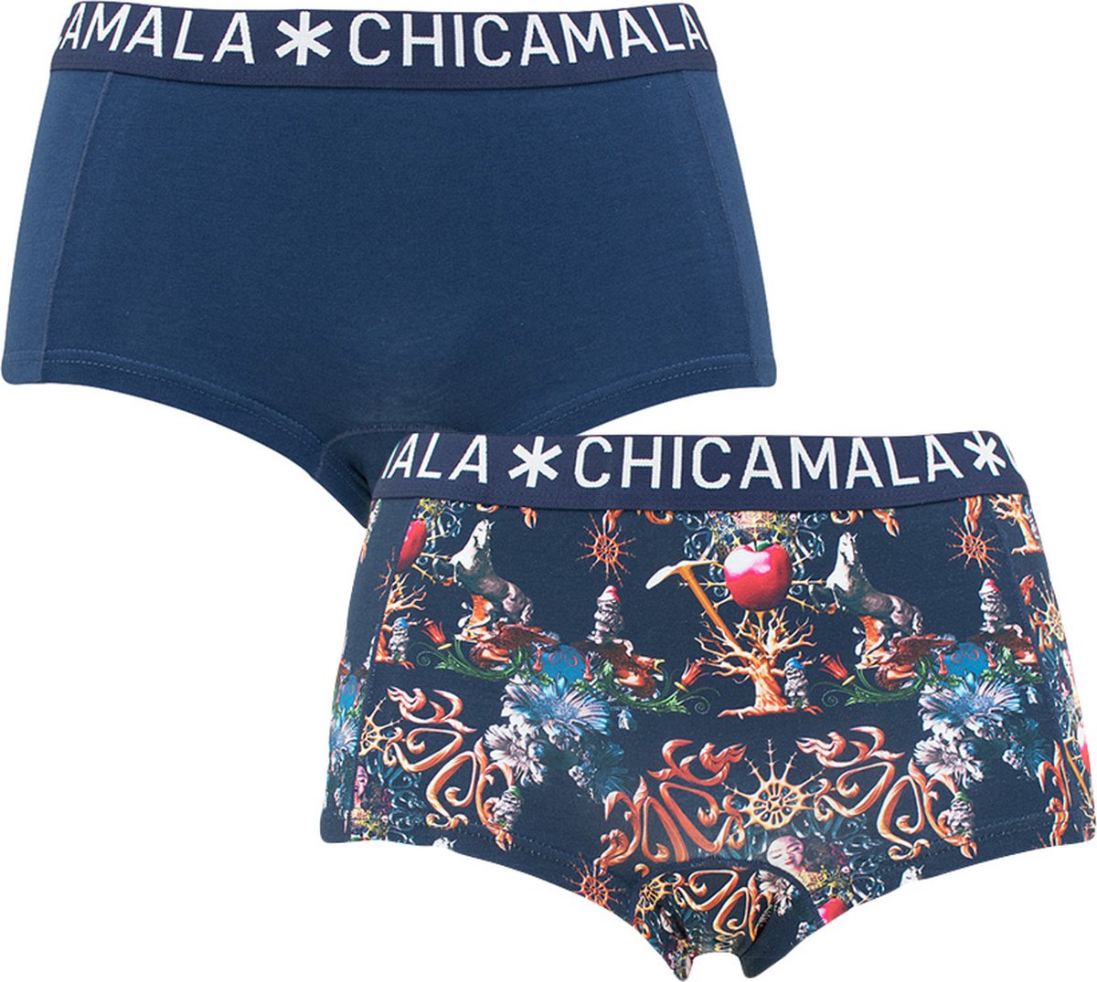 Chicamala dames 2P boxershorts snowwhite multi - XL