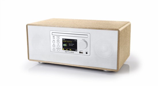 Muse M-695DBTW - Micro-audiosysteem met DAB+/FM-radio, bluetooth, CD en USB, wit