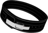 10MM Weight Power Lifting Leather Lever Pro Belt Gym Training Black - Large