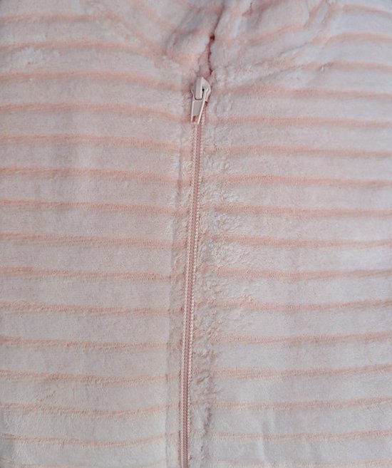 Cocodream meisjes onesie fleece | MAAT 140 | Schaduwstreep rabbit | roze