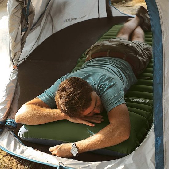 oogopslag voor de helft Afscheiden ETROL Camping Slaapmat-2-in-1 zelfopblazende kampeermat met kussen (78"x  28"),... | bol.com