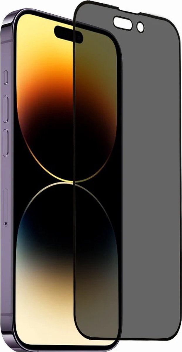 iPhone 14 Pro Screenprotector privacy - gehard beschermglas screen protector iPhone 14 Pro - Anti Spy - Arara