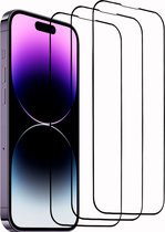 3x Arara Screenprotector Geschikt voor iPhone 14 Pro Max - gehard beschermglas screen protector glas – full cover