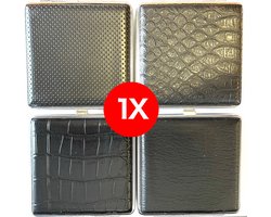 Luxe Sigarettenhouder - Hoge kwaliteit - 20 Sigaretten - Sigaretten doosje - Zwart willekeurig