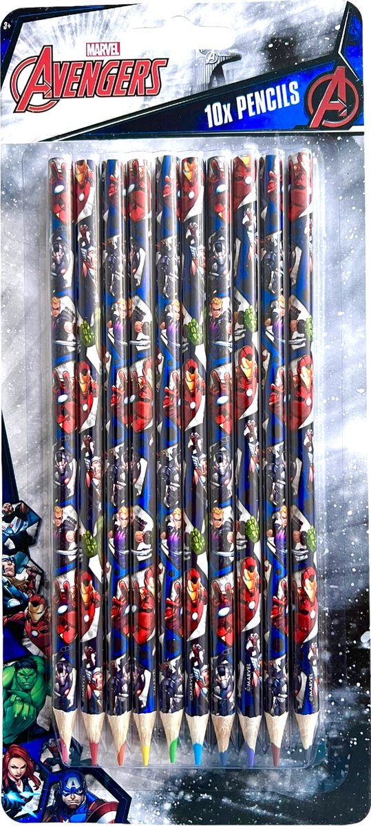 Disney kleurpotloden Marvel Avengers 24,5 cm hout - 10 stuks