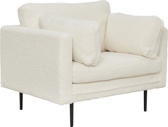 Fauteuil arbre teddy tissu blanc.