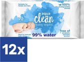 Aqua Clean Wipes Billendoekjes - 12 x 72 stuks