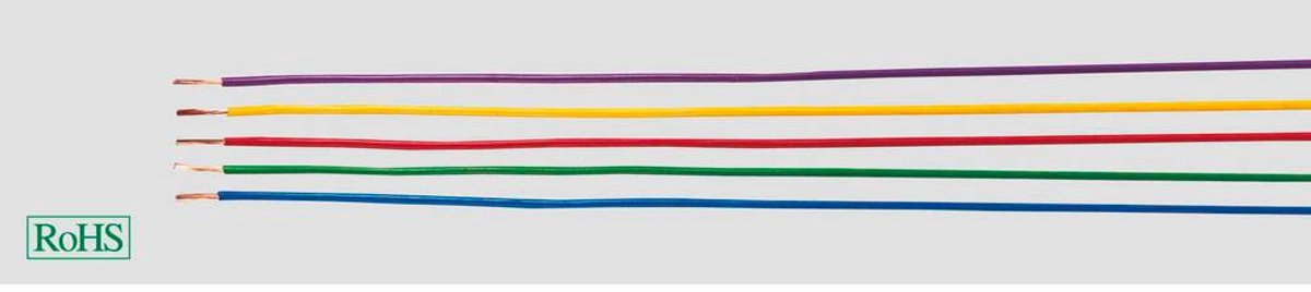 Helukabel 29370 Draad H05V-K 1 x 0.50 mm² Rood, Wit 100 m