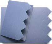 Dubbele Kaarten Set - Met vierkantjes Relief - 40 Stuks - Donker Blauw - Met enveloppen Maak wenskaarten voor elke gelegenheid