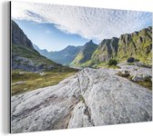 Paysage de montagne norvégien Aluminium 30x20 cm - petit - Tirage photo sur aluminium (décoration murale en métal)