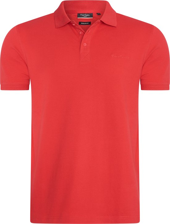Pierre Cardin - Heren Polo SS Classic Polo - Rood - Maat L