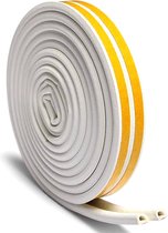 Nordevik® Tochtstrip 6 meter - Zelfklevend - Energiebesparing - Voor Ramen en Deuren - O-profiel Tochtstopper - Tochtband - Tochtwering - Hoogwaardig foam - Woning verduurzamen - 6 x 9mm