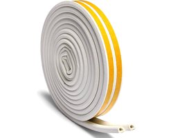 Nordevik® Tochtstrip 6 meter - Zelfklevend - Energiebesparing - Voor Ramen en Deuren - O-profiel Tochtstopper - Tochtband - Tochtwering - Hoogwaardig foam - Woning verduurzamen - 6 x 9mm