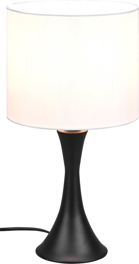 LED Tafellamp - Tafelverlichting - Torna Safari - E27 Fitting - Rond - Mat Zwart - Aluminium - Max. 40W