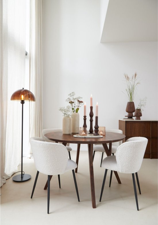 Light & Living Eettafel Quenza Hout Ø120cm Modern bol