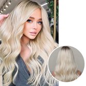 Perruque Blonde - Sassy Goods Perruques Dames Cheveux Longs - Incl. Filet à cheveux - 70 cm