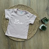 T-shirt voor meisje met tekst - Zus - Roze - Maat 86 - Big sister - Ik word grote zus - Gezinsuitbreiding - Zwangerschap aankondiging