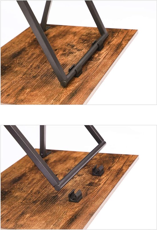 Merklose Inklapbare bijzettafel - Tafeltje voor tv - Industriële stijl