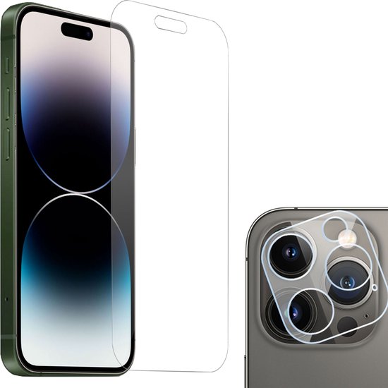 Screenprotector geschikt voor iPhone 14 Pro Max + Beschermglas Camera Lens Screenprotector geschikt voor iPhone 14 Pro Max