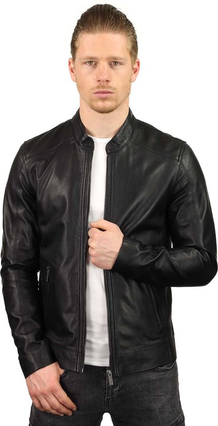 Versano Memphis Leren Heren Jas Heren Jack L - Zwart