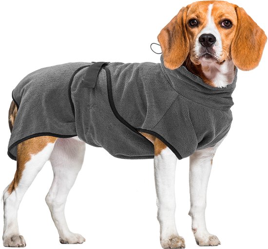 Royal Dry badjas voor huisdieren – Absorberende hondenbadjas – Extreem duurzaam en super zacht – Ruglengte 50 cm – Microfiber chenille – Geschikt voor honden en Puppy’s – Maat M