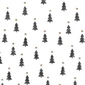Inpakpapier Cadeaupapier Kerst Kerstbomen Tiny Trees- Breedte 70 cm - 200m lang