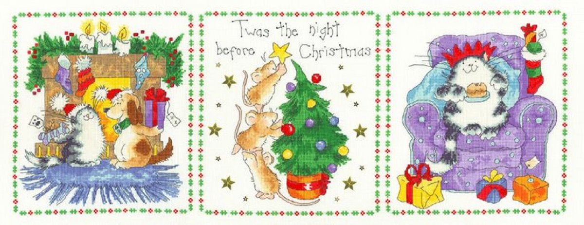 Bothy Threads Margaret Sherry 'Twas The Night Before Christmas borduren (pakket)