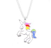 Kinderketting Eenhoorn Regenboog - Ketting + Hanger - 45 cm