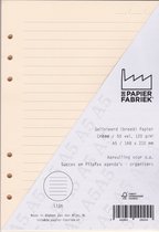 Aanvulling / Navulling Lijn (Breed) Ivory / Cremè 120gram Notitiepapier 50 Vel Geschikt voor A5 Planners o.a. Filofax Clipbook