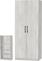 Belfurn - Linnenkast 2 deuren 80cm EDEN white oak