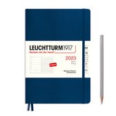 Leuchtturm1917 - agenda - 2023 - weekplanner + notities - 12 maanden - a5 - 14,5 x 21 cm - softcover - navy blauw Overig - Overig