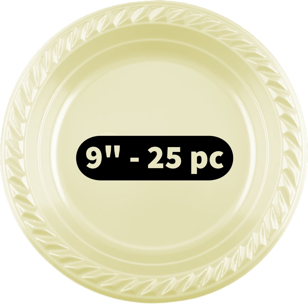 25 PP borden cream 22.8 cm , 9