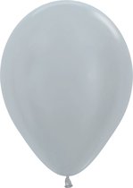 Amscan 20000853, Speelgoed ballon, Latex, Zilver, 30 cm, 50 stuk(s)