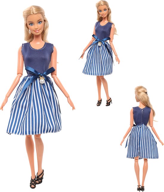 Vêtements de poupée - Convient pour poupée Barbie - Set de 4 robes - Riem /  ceinture -... | bol.com