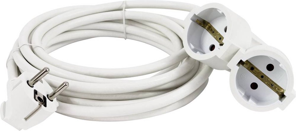 REV 0016032114 Stroom Verlengkabel 16 A Wit 3.00 m H05VV-F 3G 1,5 mm²