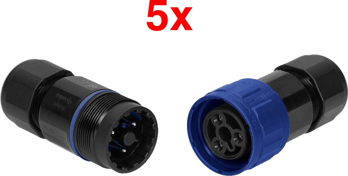 5x ORNO kabelverbinder 3x4mm² - IP68 - met montagesleutels