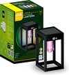Calex Smart Outdoor Solar Buitenlamp - Slimme Wandlamp Lantaarn - RGB en Warm Wit - Buitenverlichting - Zwart