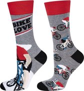 Chaussettes vélo - Cyclisme - 2 paires - Chaussettes de cyclisme - Dépareillées - Taille 40-45