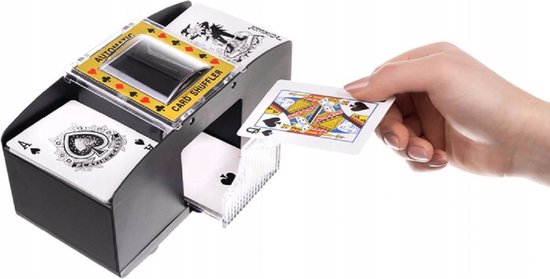 Thumbnail van een extra afbeelding van het spel Automatische Kaartenschudmachine + 2 Sets Speelkaarten (2x56) + Batterijen | Poker Poker Shuffler 785 | Kaarten | Poker | Blackjack