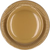 DID assiettes barbecue/dîner/anniversaire en karton doré lot de 60x pièces rondes 23 cm - Mariage - Articles de fête