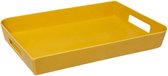 Plateau de service rectangulaire 35 x 25 cm jaune ocre avec anses - Plateaux de service, plateaux & ustensiles de cuisine