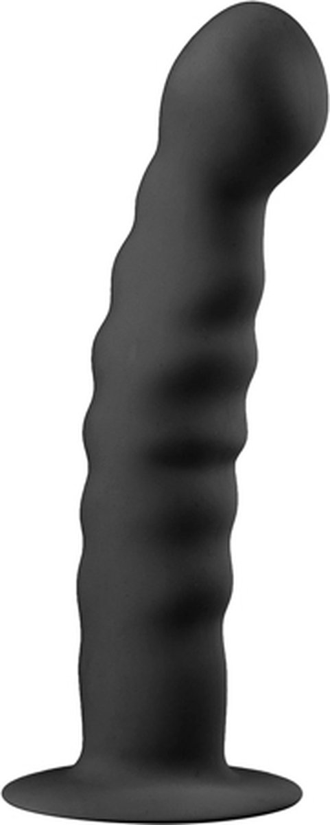Easytoys Anal Collection - Siliconen dildo met zuignap - zwart - Dildo - Vibrator - Penis - Penispomp - Extender - Buttplug - Sexy - Tril ei - Erotische - Man - Vrouw - Penis - Heren - Dames