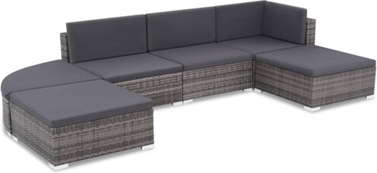 Vidaxl Bankset Grijs Loungeset