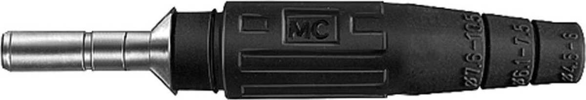 Stäubli KST6AR-N/10 Ronde connector Stekker, recht Stift-Ø: 6 mm Zwart 1 stuk(s)